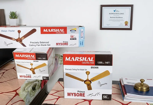 Marshal Mysore Primce 56" Ceiling Fan (Brown) Marshal